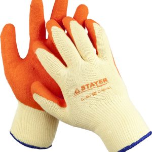 STAYER HARD PRO, L-XL, перчатки с рельефным латексным покрытием, особопрочные, противоскользящие, 10 класс (11407-XL) — изображение 1
