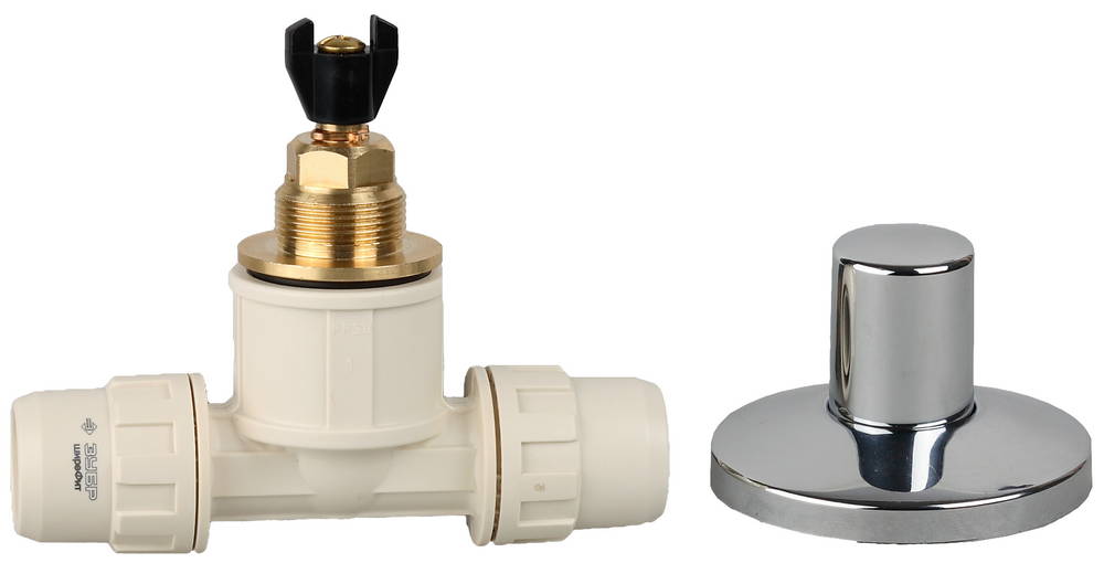 ЗУБР ШиреФит, штуцер с гайкой – кран запорный – штуцер с гайкой, 16 мм, запорный кран (51570-16)