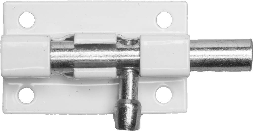 ШП-40 БЦ, для окон и мебели, 40 мм, цвет белый/цинк, накладная задвижка (37751-40)