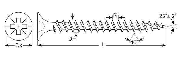 ЗУБР СУ-Ж, 40 х 3.0 мм, желтый цинк, 500 шт, универсальный саморез (4-300391-30-040)