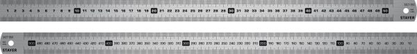 STAYER длина 0.5 м, нержавеющая линейка, Professional (3427-050)