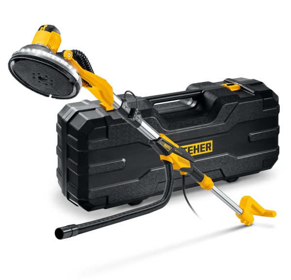 STEHER d225 мм, 500 Вт, подсветка, бесщеточная шлифовальная машина для стен (жираф), кейс (DWB-500)