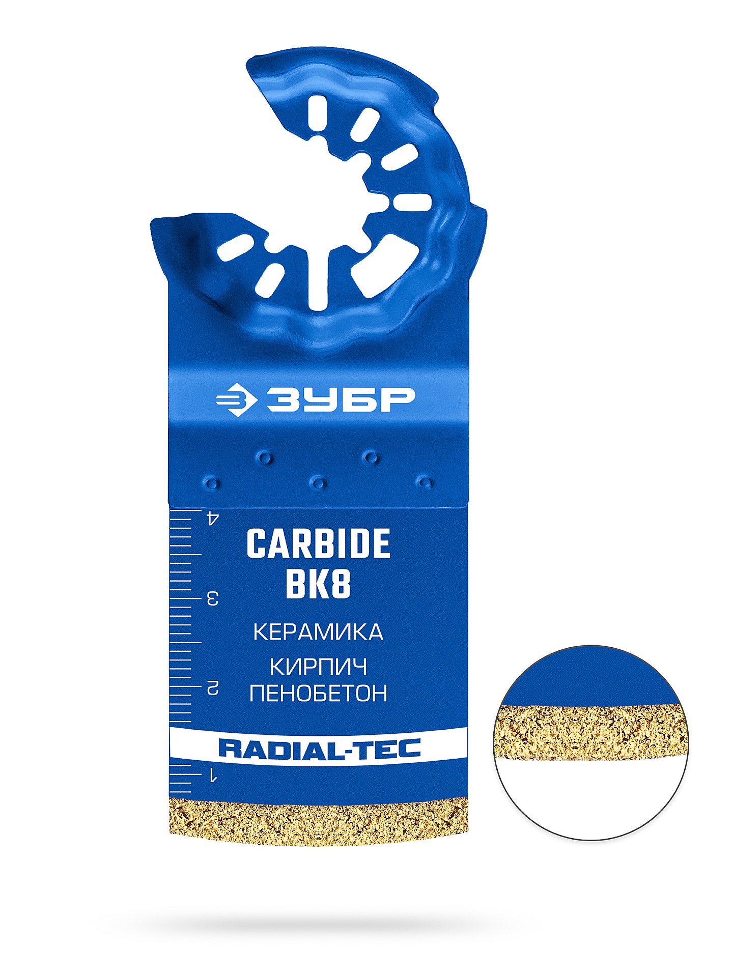 ЗУБР CARBIDE ВК8 Р60, 35×40 мм полотно с твердосплавной крошкой: керамика, кирпич, пенобетон (15577-35-40)