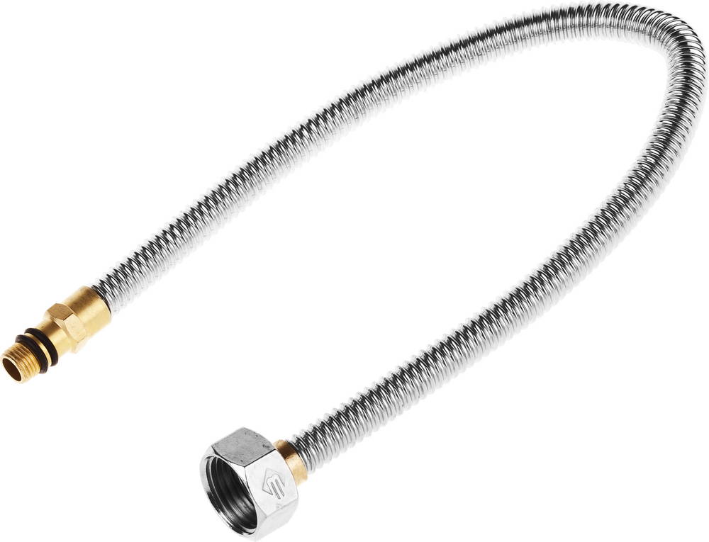 ЗУБР 1/2″, 0.4 м, гайка-штуцер, сильфонная подводка для смесителей с укороченным штуцером (51012-040)