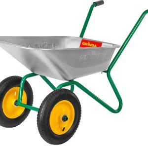 GRINDA GB-2, 80 л, 120 кг, двухколесная, оцинкованная сталь, садовая тачка (422400) — изображение 1