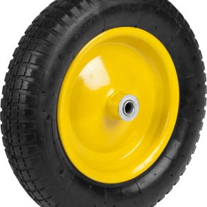 GRINDA WP-16, 3.25″ х 360 мм, для тачек (арт. 422396, 422399), стальной диск, подшипник - 16 мм, пневматическое колесо (422405)
