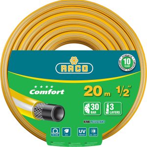 RACO COMFORT, 1/2″, 20 м, 30 атм, трёхслойный, армированный, поливочный шланг (40303-1/2-20)
