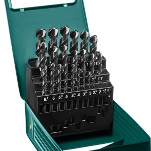 KRAFTOOL HSS-G, 25 шт, (1-13 мм), сталь P6M5, набор сверл по металлу (29651-H25)