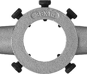 ЗУБР для M12-M14, 38мм, плашкодержатель со стопорными винтами (28142-38)