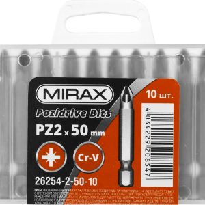 MIRAX PZ2, 50 мм, 10 шт, биты (26254-2-50-10) — изображение 1