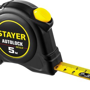 STAYER AutoLock, 5 м х 19 мм, рулетка с автостопом (2-34126-05-19)