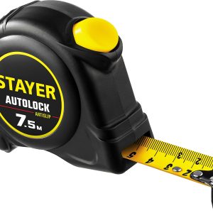 STAYER AutoLock, 7.5 м х 25 мм, рулетка с автостопом (2-34126-07-25)