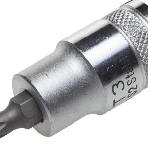 Торцовая бита-головка KRAFTOOL ″INDUSTRIE QUALITAT″, материал S2, TORX, сатинированная, 1/2″, Т30 — изображение 1