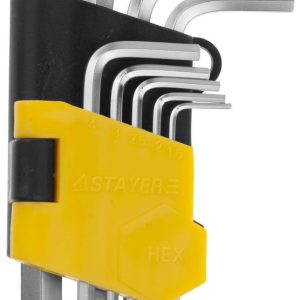 STAYER HERCULES HEX, 9 шт, набор коротких шестигранных ключей (2740-H9)