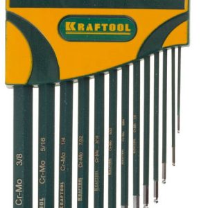 KRAFTOOL HEX-ball, 13 шт, набор дюймовых шестигранных ключей с шаром (27444-H13) — изображение 1