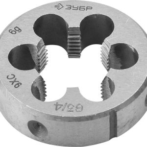 ЗУБР G 1/2″, сталь 9ХС, плашка круглая ручная (4-28032-1/2) — изображение 1