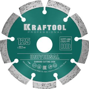 KRAFTOOL LASER-UNIVERSAL 125 мм (22.2 мм, 10х2.4мм), алмазный диск (36680-125) — изображение 1