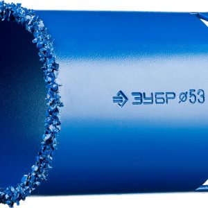 ЗУБР 53 мм, L 55 мм, карбид вольфрама, коронка кольцевая, Профессионал (33350-53)