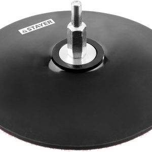 STAYER d 125 мм, резиновая, опорная тарелка на липучке для дрели (35740-125)