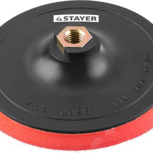 STAYER М14, d 150 мм, пластиковая, мягкая опорная тарелка на липучке для УШМ (35744-150)