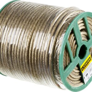 STAYER 8 мм, L 100 м, стальной трос в полимерной оболочке (30410-80)