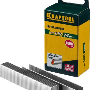 KRAFTOOL скобы тип 140 (G/11/57), 14 мм, калибр 20GA. 1000 шт (31680-14) — изображение 1