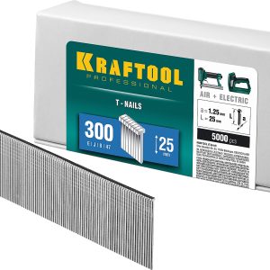 KRAFTOOL гвозди тип 300 (47/J/ F), 25 мм, калибр 18GA. 5000 шт (31785-25) — изображение 1