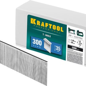 KRAFTOOL гвозди тип 300 (47/J/ F), 35 мм, калибр 18GA. 5000 шт (31785-35)