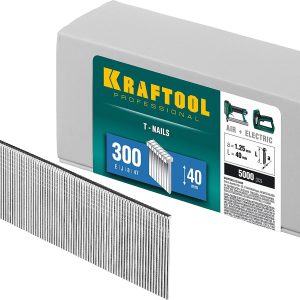 KRAFTOOL гвозди тип 300 (47/J/ F), 40 мм, калибр 18GA. 5000 шт (31785-40)