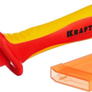 KRAFTOOL KN-1, 1000 В, прямой, диэлектрический нож электрика (45401)