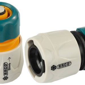 RACO ORIGINAL, 1/2″ + 1/2″ с автостопом, из ABS пластика, быстросъемный соединитель, для шланга, набор (4250-55265B) — изображение 1