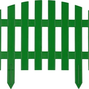 GRINDA Ар Деко, 28 х 300 см, зеленый, 7 секций, декоративный забор (422203-G)