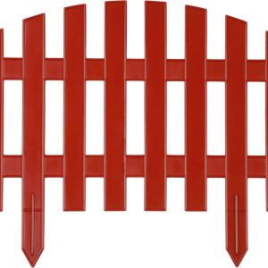 GRINDA Ар Деко, 28 х 300 см, терракот, 7 секций, декоративный забор (422203-T)