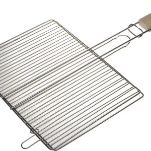 GRINDA Barbecue, 300 х 225 мм, нержавеющая сталь, плоская решетка-гриль (424733)