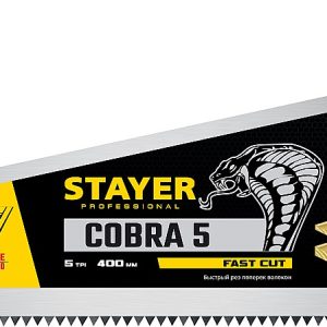 STAYER Cobra 5, 400 мм, ножовка по дереву, Professional (1506-40) — изображение 1