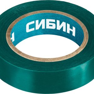 СИБИН 15 мм х 10 м, 5 000 В, зеленая, изолента ПВХ (1235-4) — изображение 1