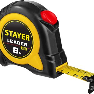 STAYER Leader, 8 м х 25 мм, рулетка с автостопом, Professional (3402-08-25)