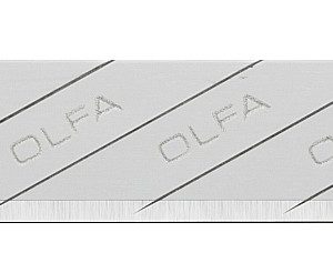 OLFA 9 мм, 10 шт, в пластиковом кейсе + блистер, угол наклона сегмента 30°, сегментированные лезвия (OL-SAB-10B) — изображение 1