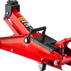 STAYER R-33 RED FORCE, 3 т, 135 - 400 мм, подкатной домкрат с увеличенным подъемом, Professional (43154-3) — изображение 1