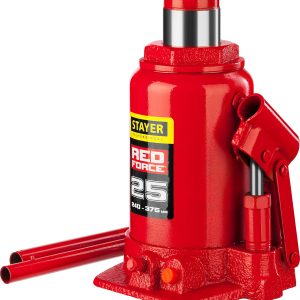 STAYER RED FORCE, 25 т, 240 - 375 мм, бутылочный гидравлический домкрат, Professional (43160-25)