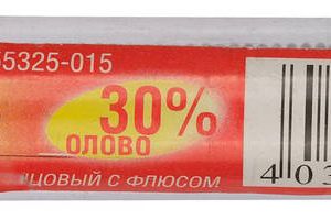 СВЕТОЗАР ПОС 30, 1 мм, 15 г, трубка с флюсом, туба, припой (SV-55325-015)