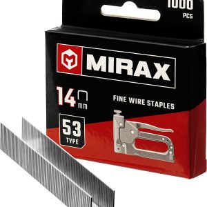 MIRAX скобы тип 53 (A/10/JT21), 14 мм, калибр 23GA. 1000 шт (3153-14) — изображение 1