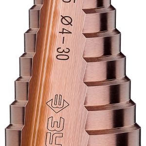 ЗУБР Кобальт, 4-30 мм, 14 ступеней, сталь Р6М5, кобальтовое покрытие, ступенчатое сверло, Профессионал (29672-4-30-14) — изображение 1