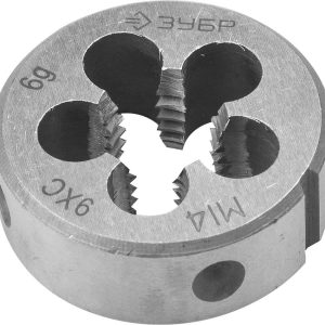 ЗУБР М14 x 1.5 мм, сталь 9ХС, плашка круглая ручная (4-28022-14-1.5)