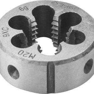 ЗУБР М20 x 2.5 мм, сталь 9ХС, плашка круглая ручная (4-28022-20-2.5)