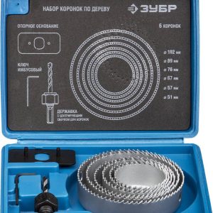 ЗУБР 6 коронок, 51-102 мм, набор коронок по дереву (2955-H08)