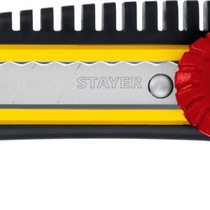STAYER KS-18, 18 мм, нож с винтовым фиксатором, Professional (09161)