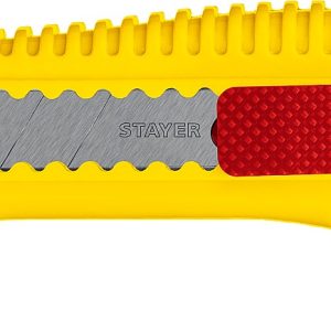 STAYER FORCE-M, 18 мм, нож упрочненный с метал. направляющей и сдвижным фиксатором (0913)
