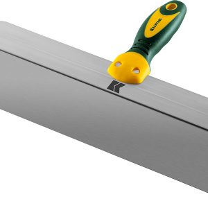 KRAFTOOL 400 мм, широкое полотно, алюминиевая направляющая, двухкомпонентная ручка, нержавеющий, фасадный шпатель (10036-400)