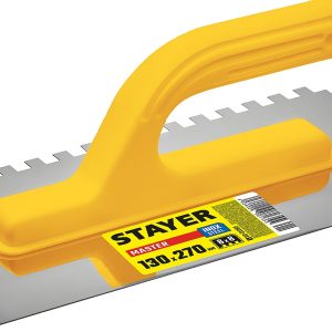 STAYER 130 х 270 мм, зуб 8 х 8 мм, штукатурная гладилка (08012-08)
